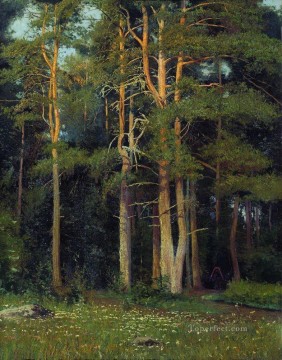 bosque de pinos en ligovo 1895 paisaje clásico Ivan Ivanovich Pinturas al óleo